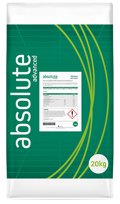 Absolute Advanced Green 3-0-6 +9%Fe Fertiliser 20kg