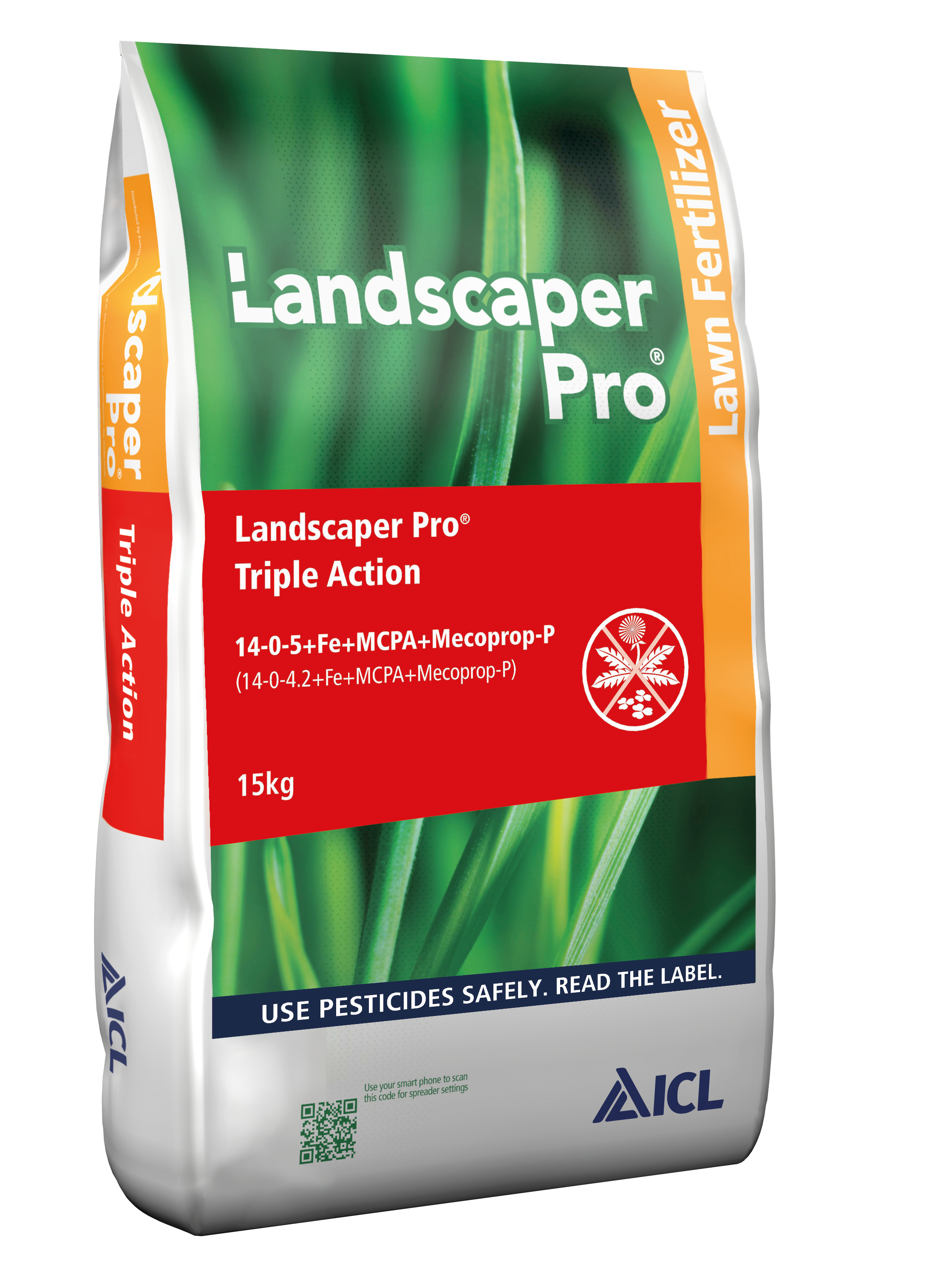 Landscaper Pro Triple Action Weed Feed & Moss Killer 15kg