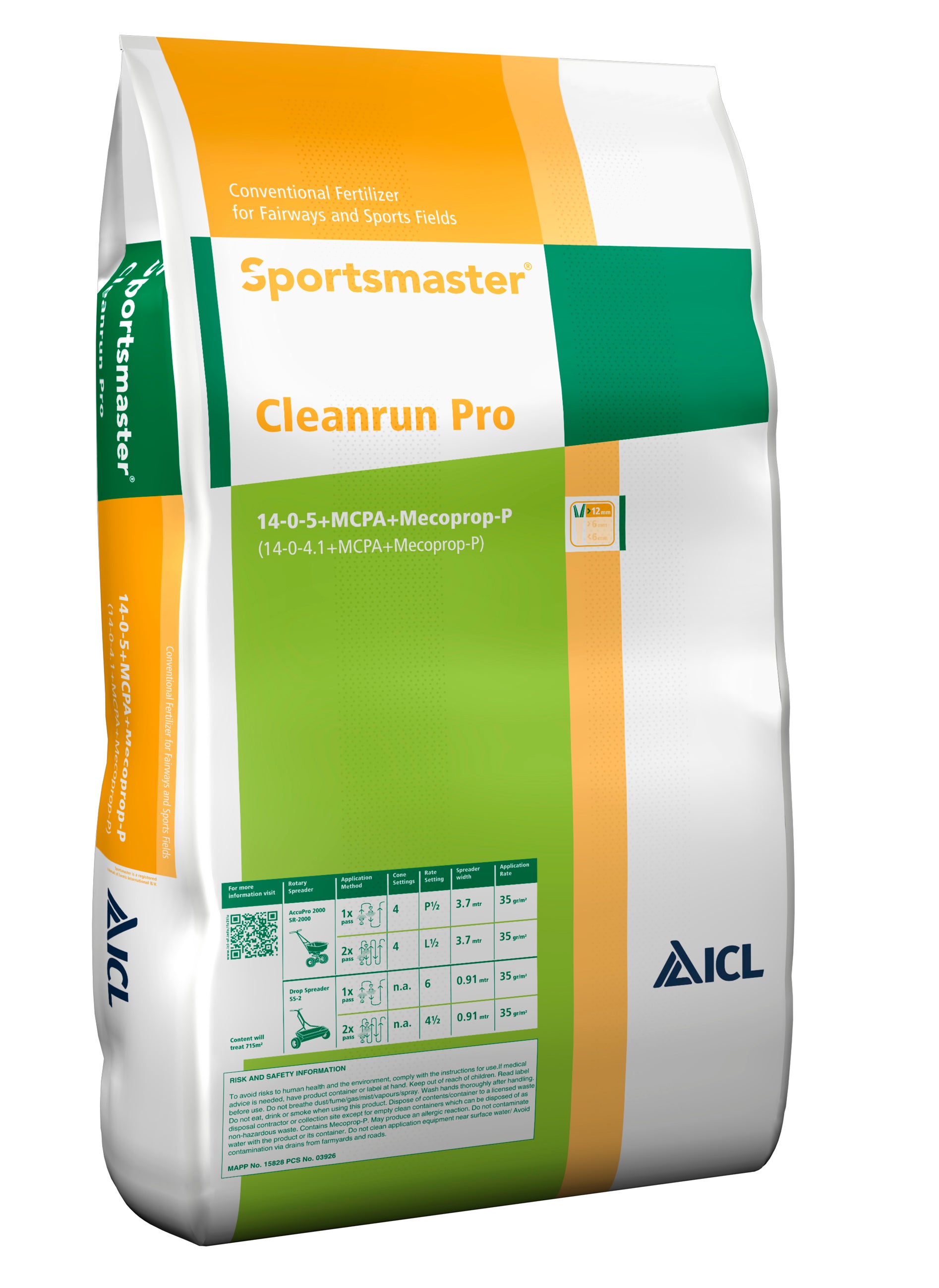 ICL Sportsmaster Cleanrun Pro 14-0-5 +MCPA +Mecoprop-P 25kg
