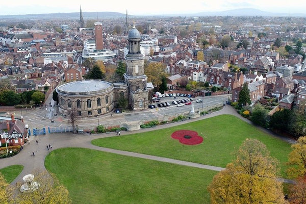 Maxwell Amenity Create Huge Poppy in Shrewsbury's Quarry