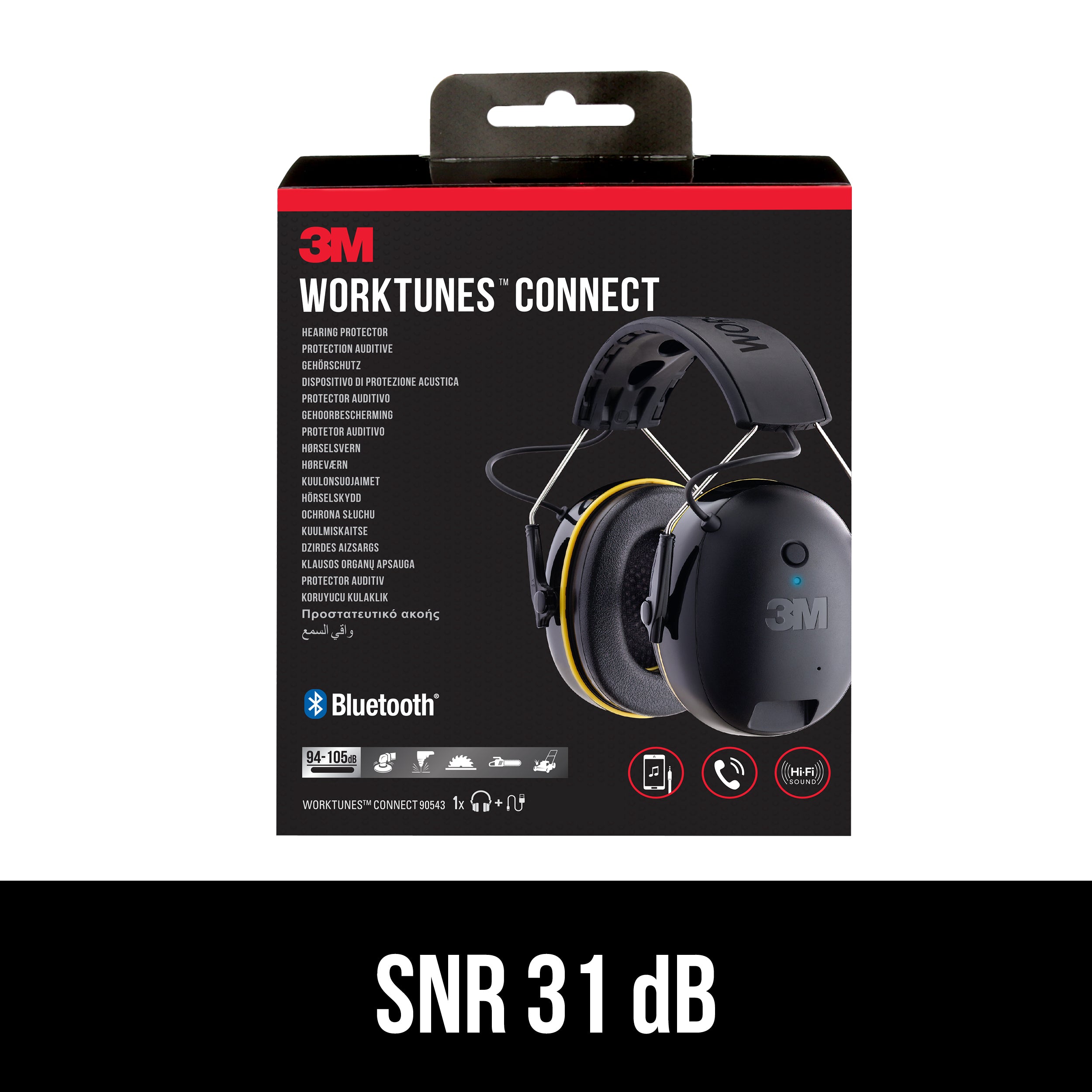 3M Worktunes Connect Wireless Hearing Protector Earmuffs