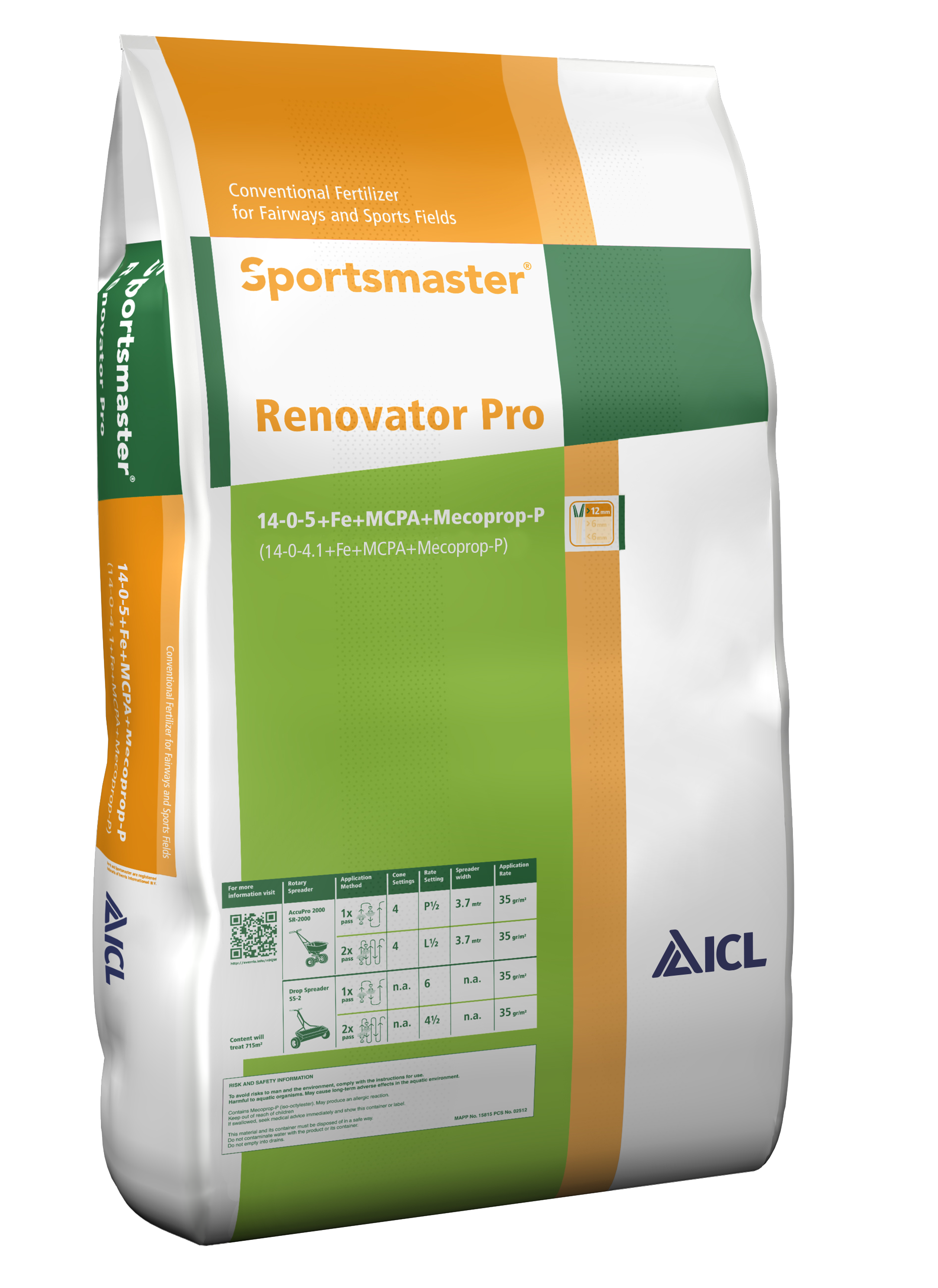 ICL Sportsmaster Renovator Pro 14-0-5 +6%Fe +MCPA +Mecoprop-P 25 kg